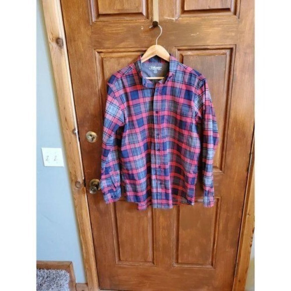 Stillwater Supply Co. Red Plaid Casual Button-Down Long Sleeve Sz. L Shirt